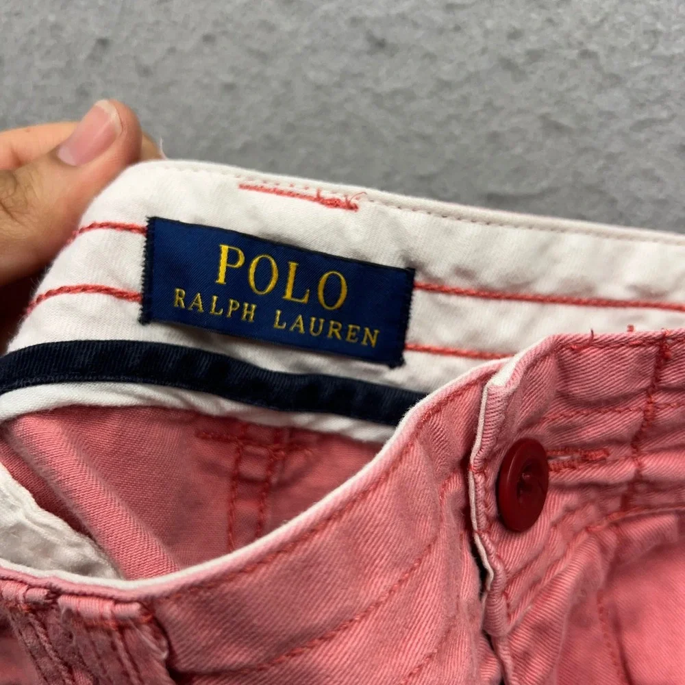 Polo Ralph Lauren Classic Polo Chino Cargo Shorts Mens 36 Salmon Pink RN41381